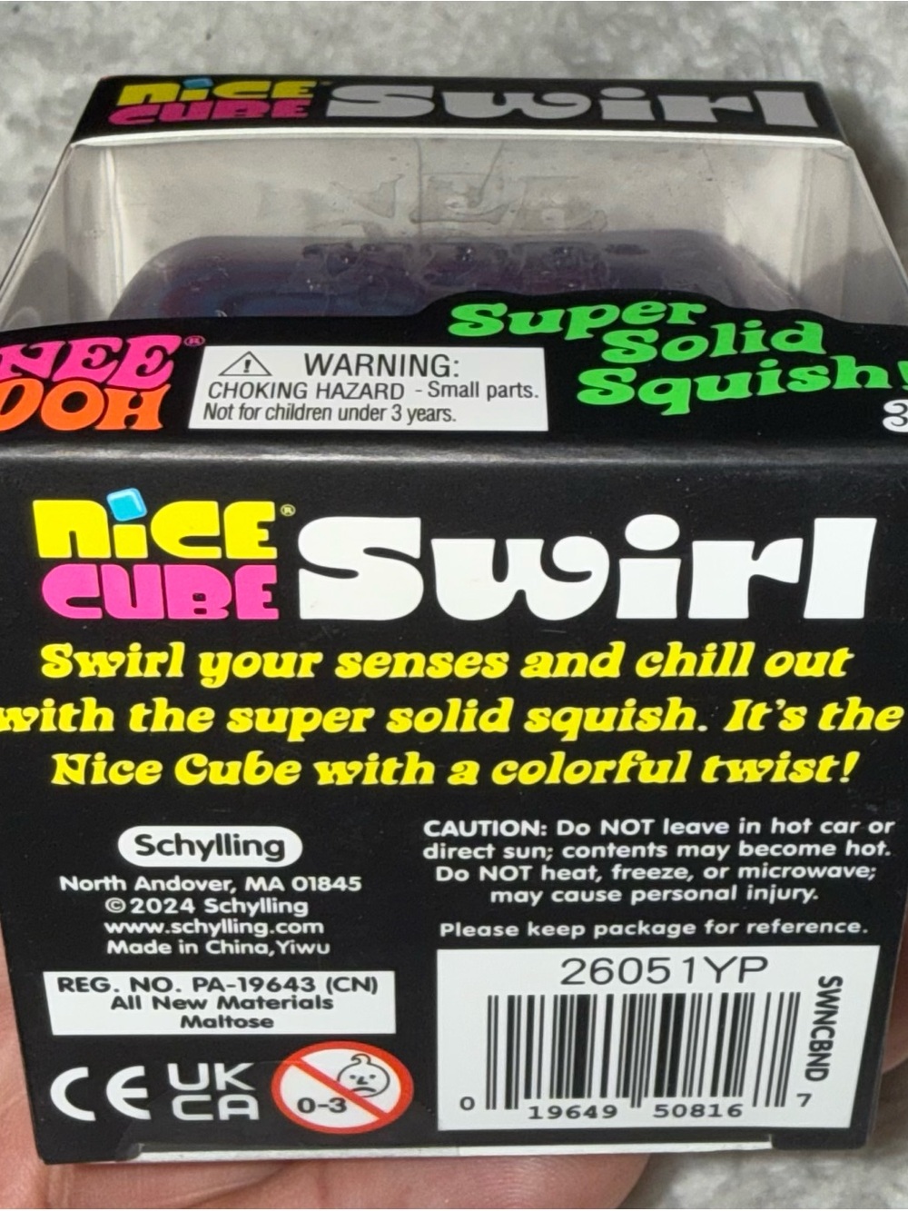 💜💙 RARE NeeDoh Nice Cube Swirl - Purple & Blue Kids Trading Toy - Picture 2 of 2